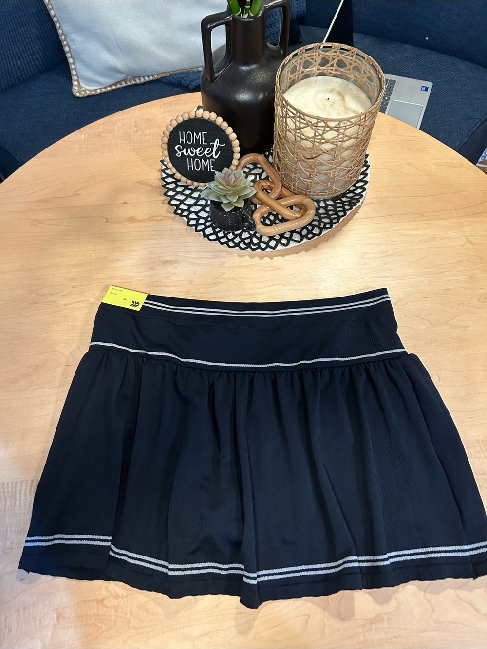 All in Motion knit skort, navy with white striping size XXL
